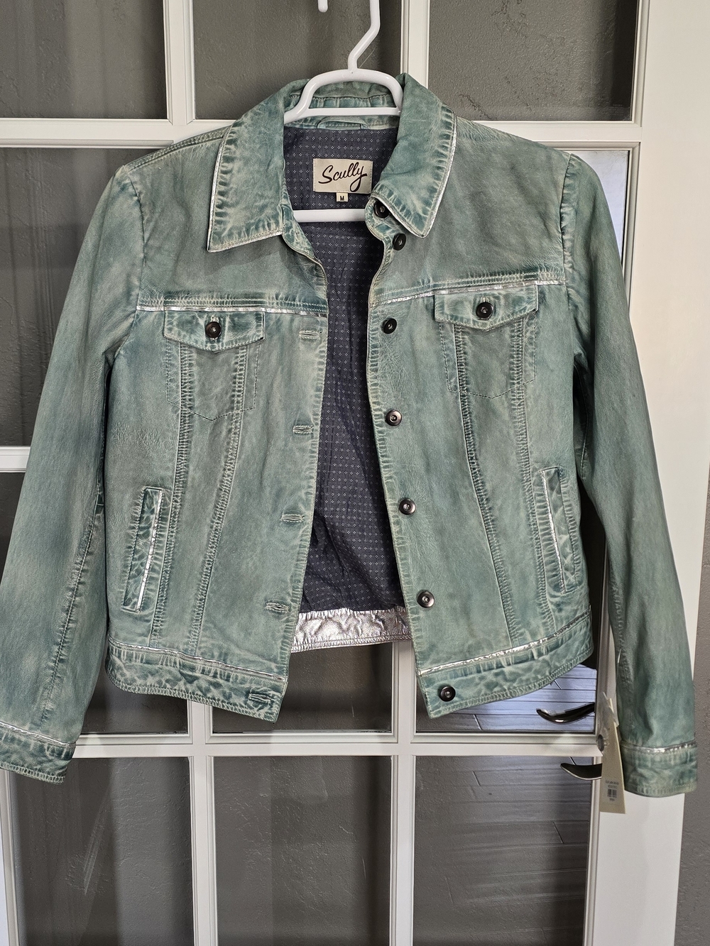Scully Mint Green Leather Jacket